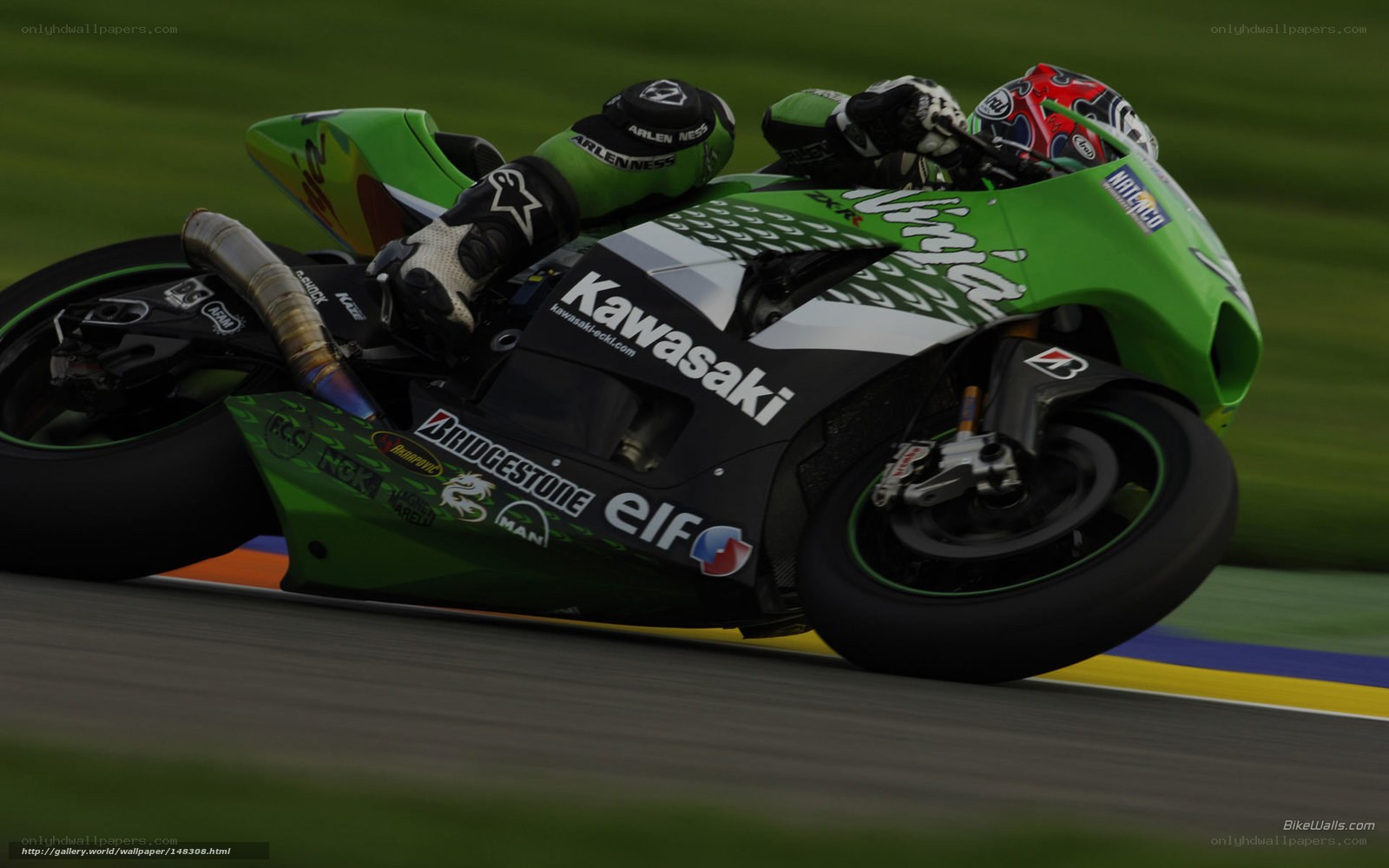 motorcycle racer on track