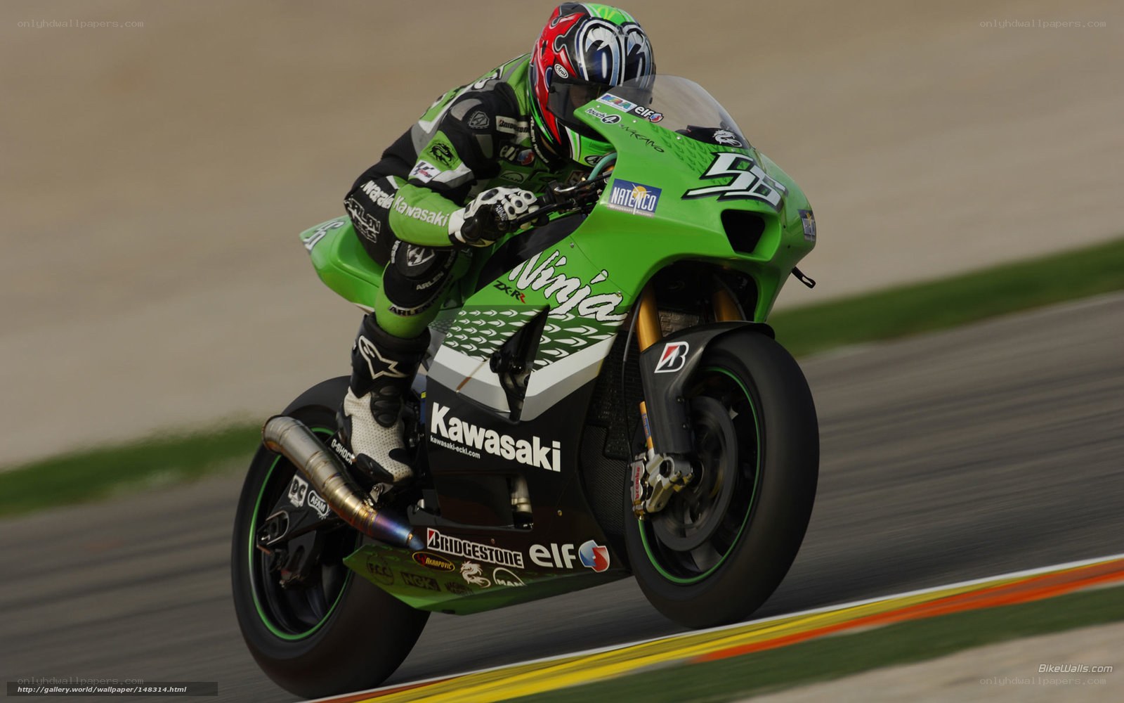 motorcycle racer on track