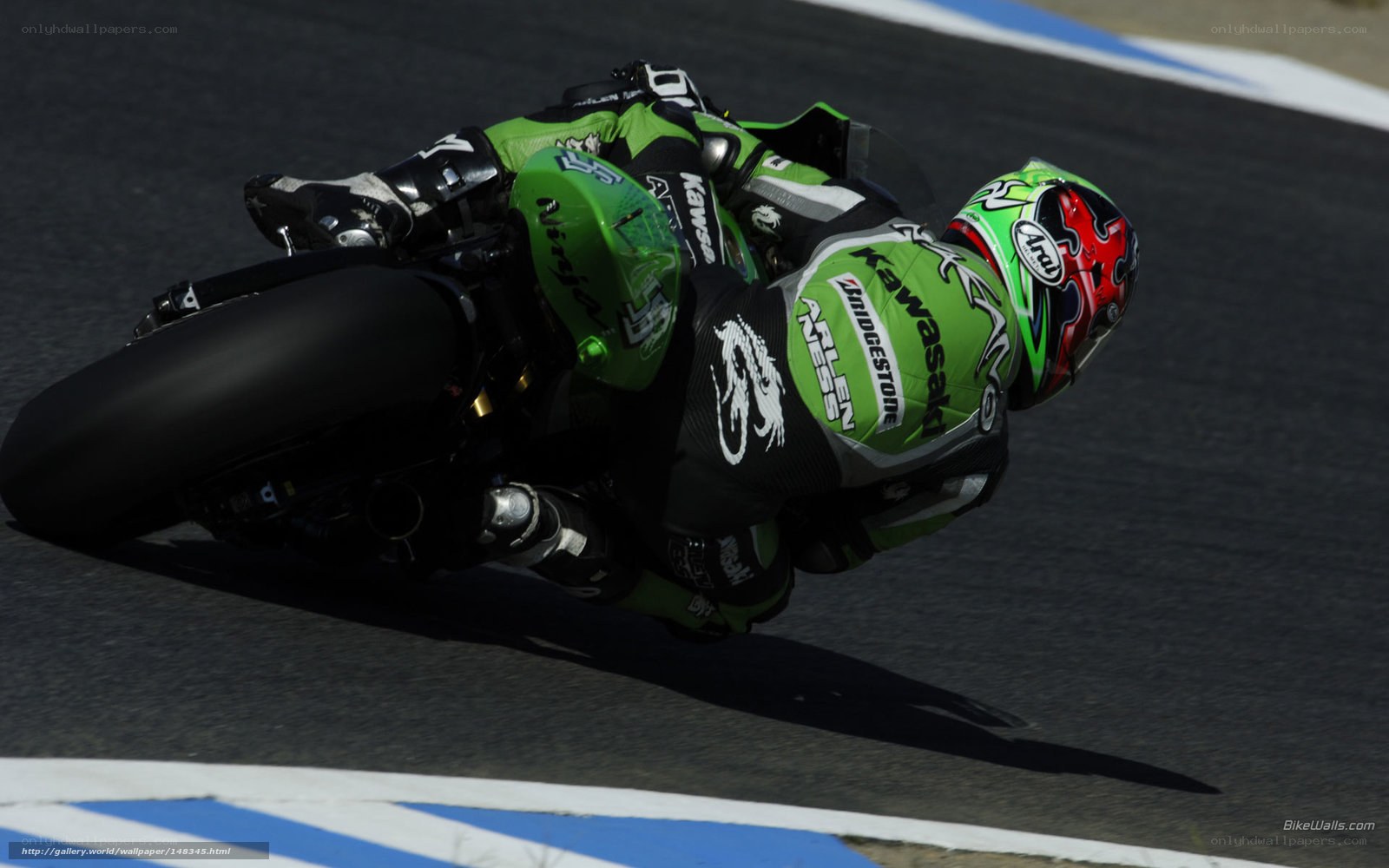 motorcycle racer on track