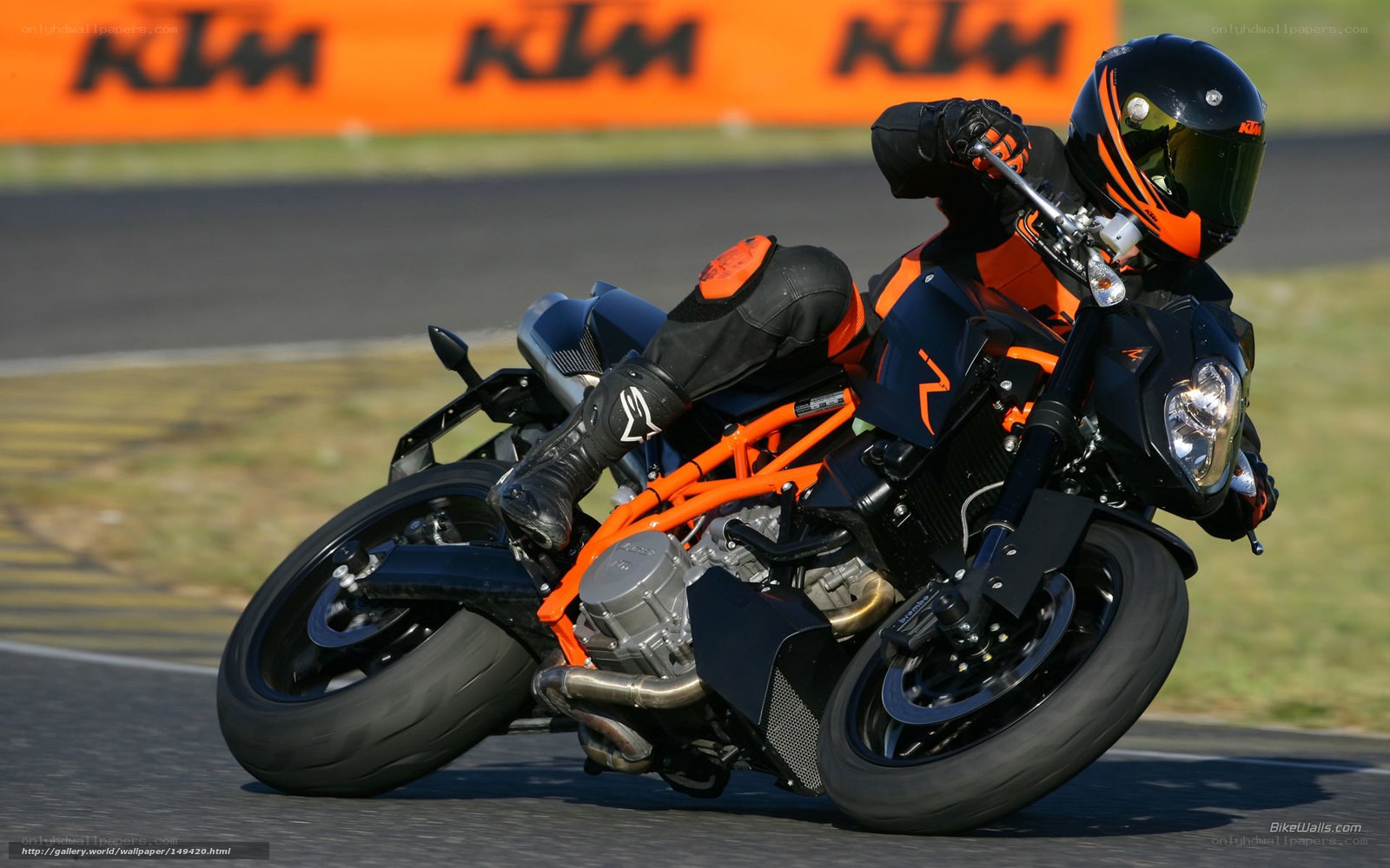 Motorcycle racer on track