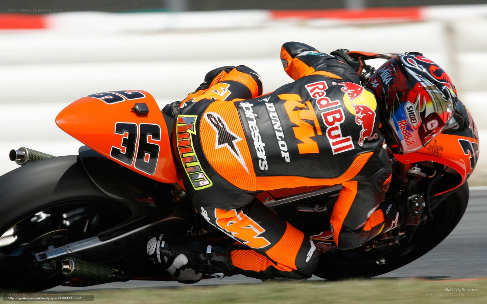 Motorcycle racer on track