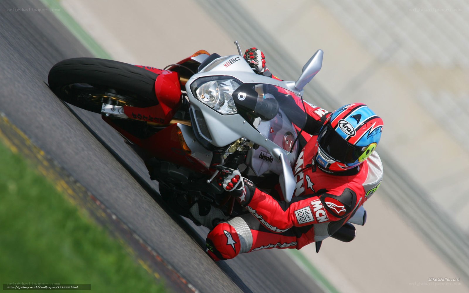 motorcycle racer on track