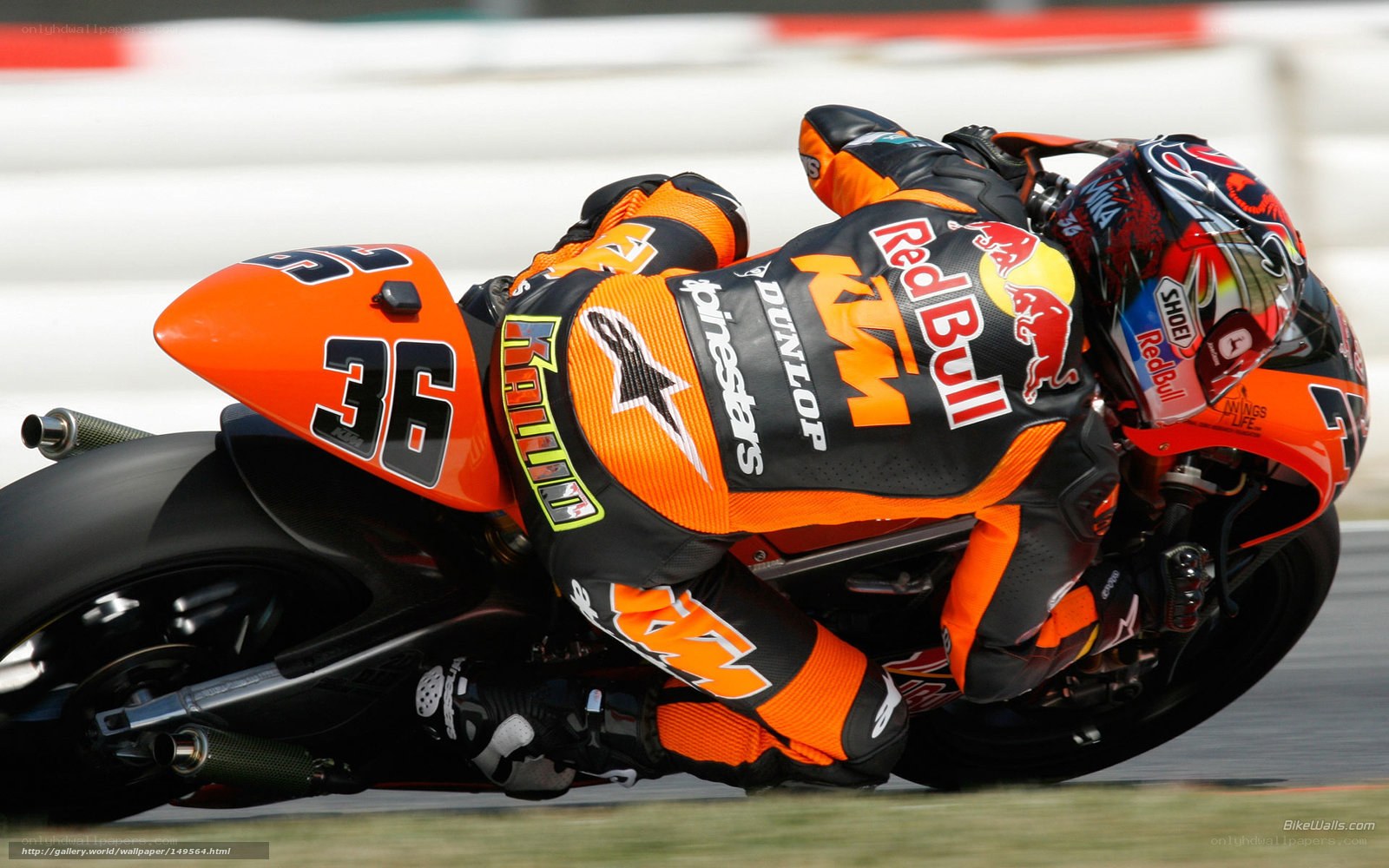 Motorcycle racer on track
