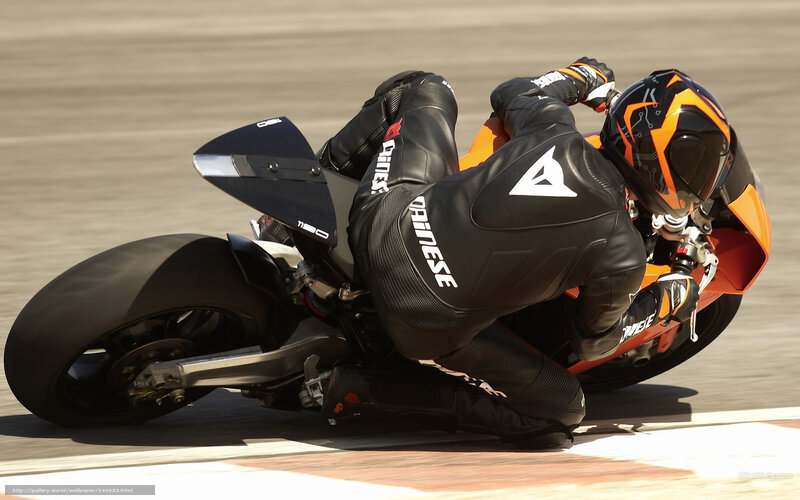 motorcycle racer on track