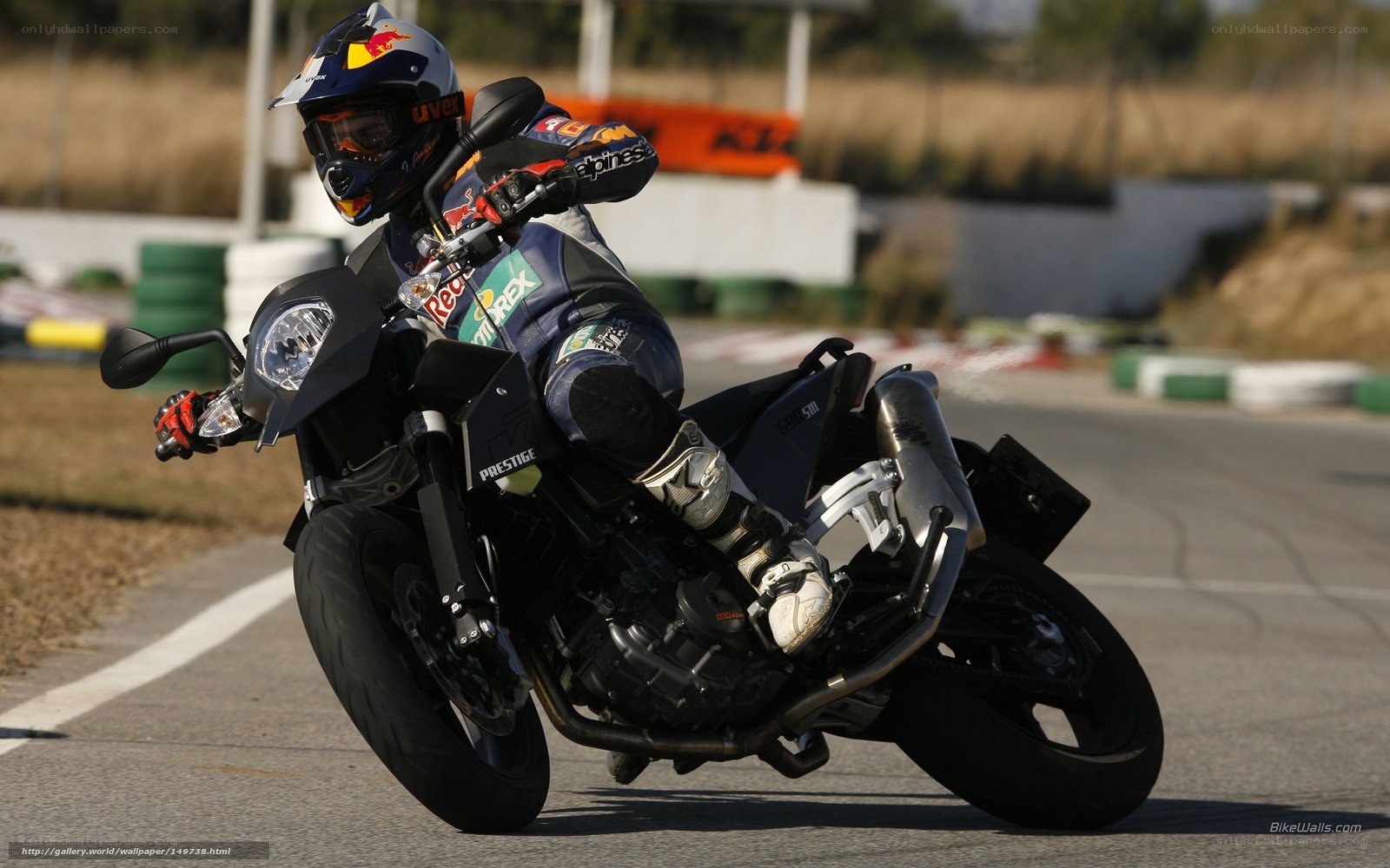 motorcycle racer on track