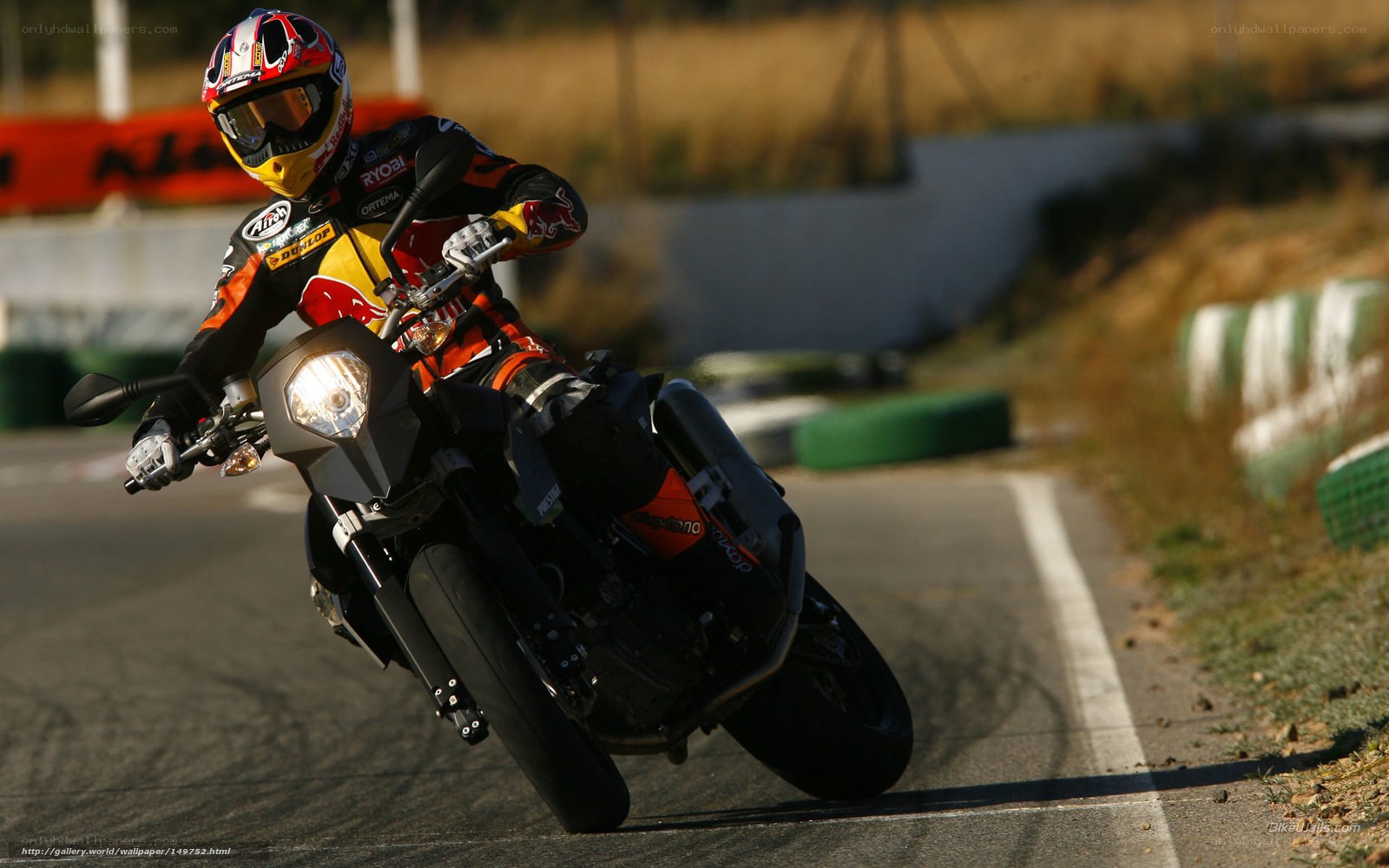 motorcycle racer on track