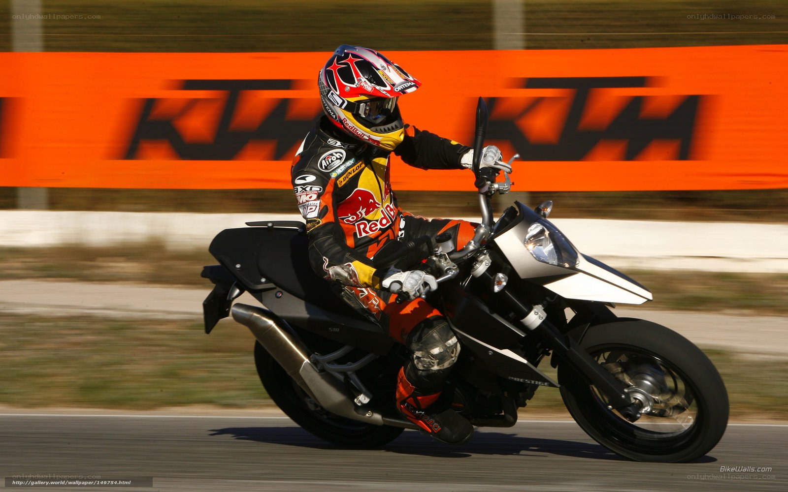 Motorcycle racer on track