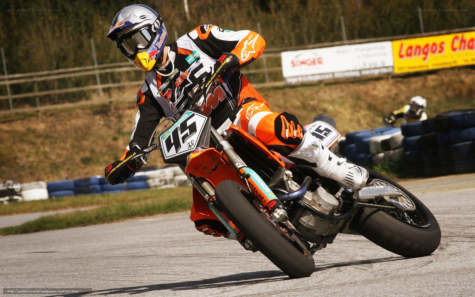 motorcycle racer on track