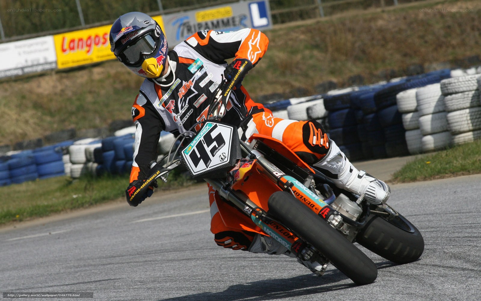 motorcycle racer on track