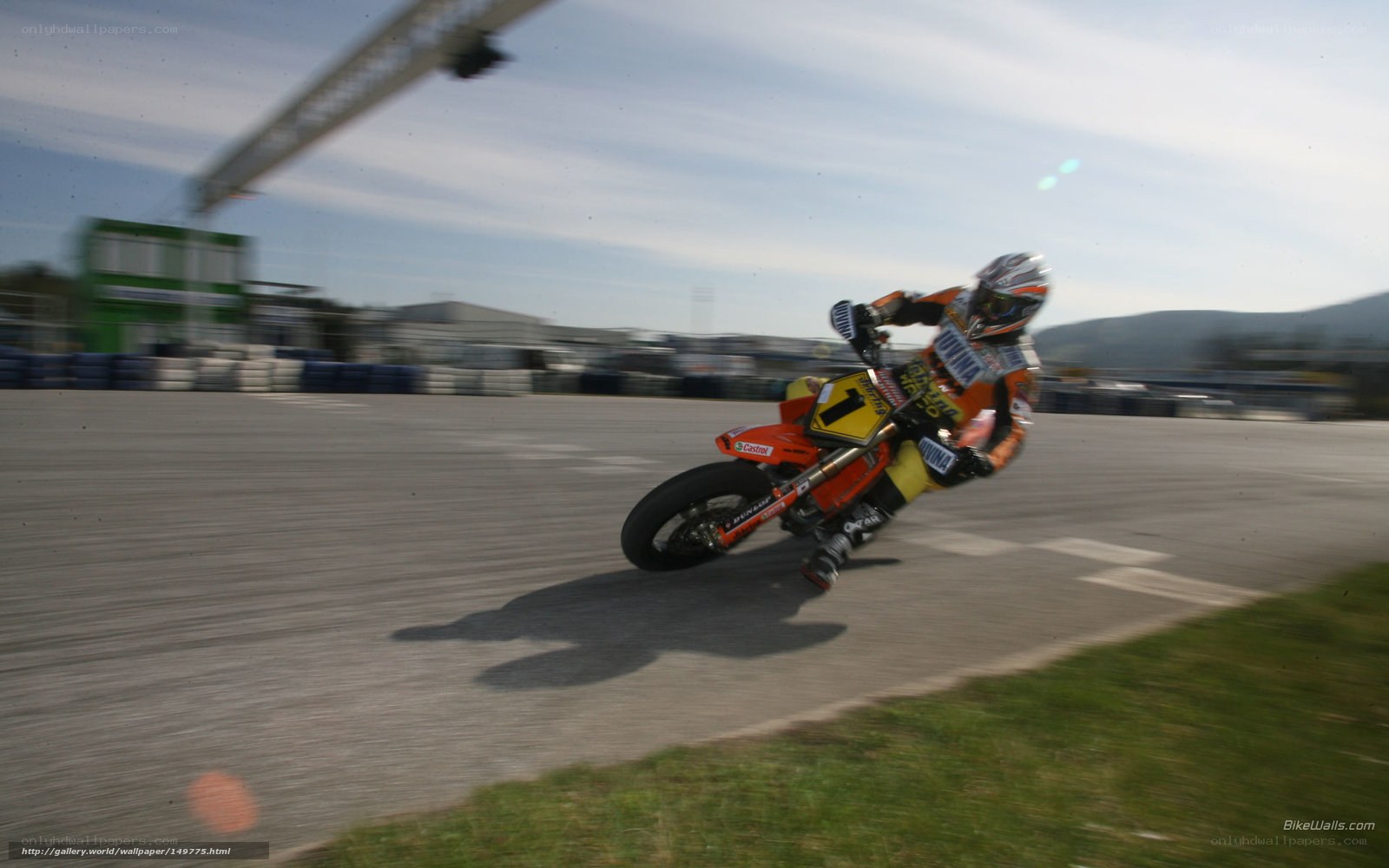 motorcycle racer on track