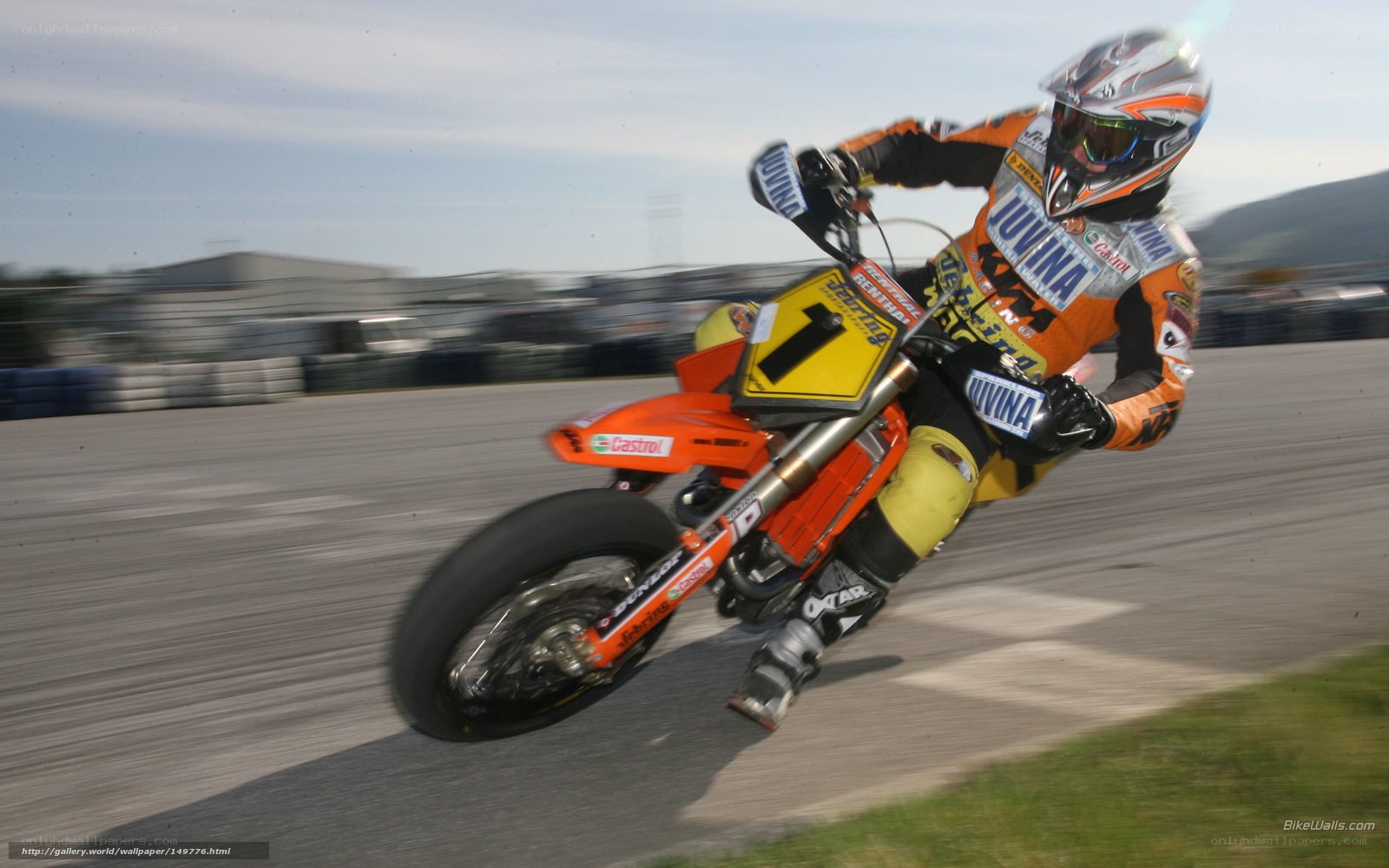 motorcycle racer on track