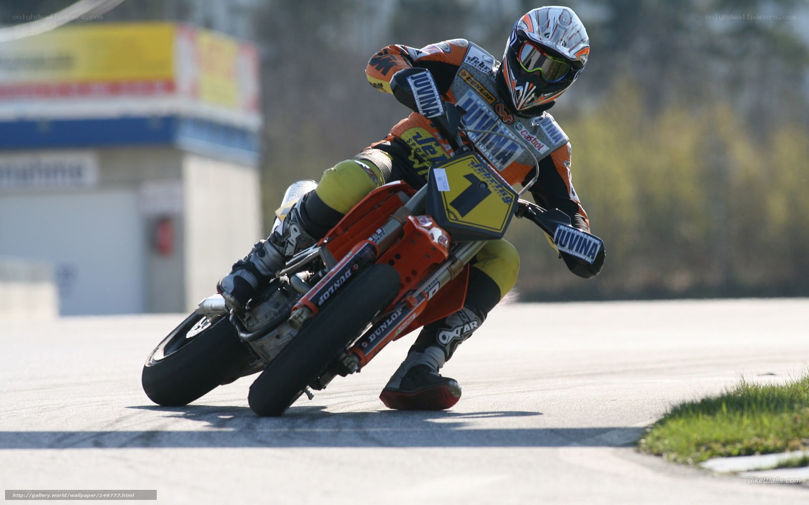motorcycle racer on track