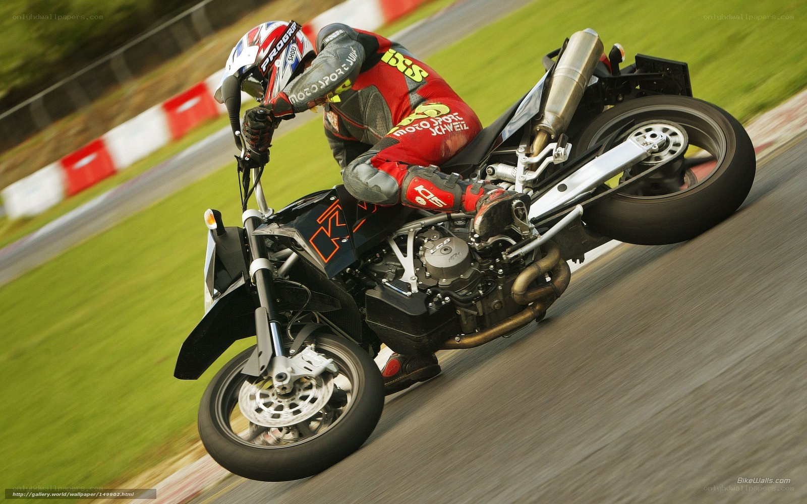 motorcycle racer on track