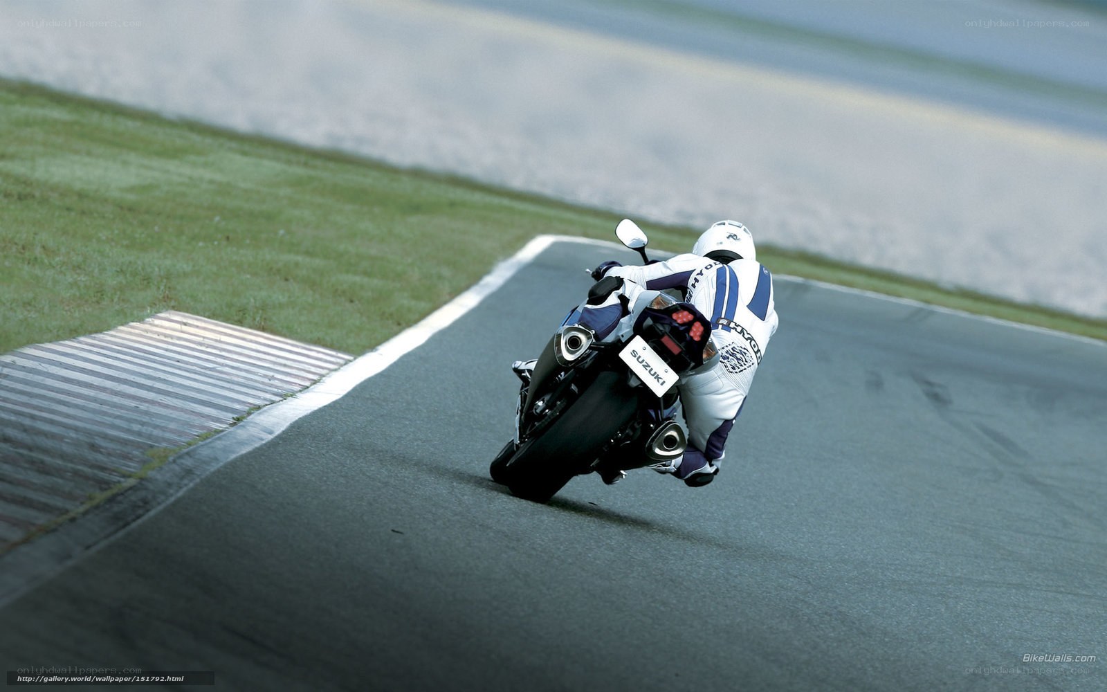 motorcycle racer on track