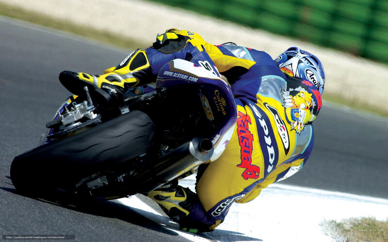 motorcycle racer on track