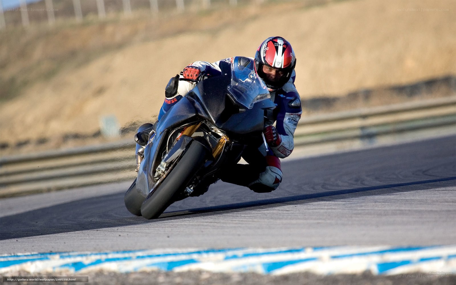 motorcycle racer on track