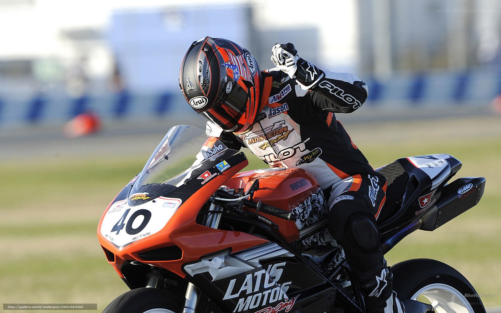 motorcycle racer on track