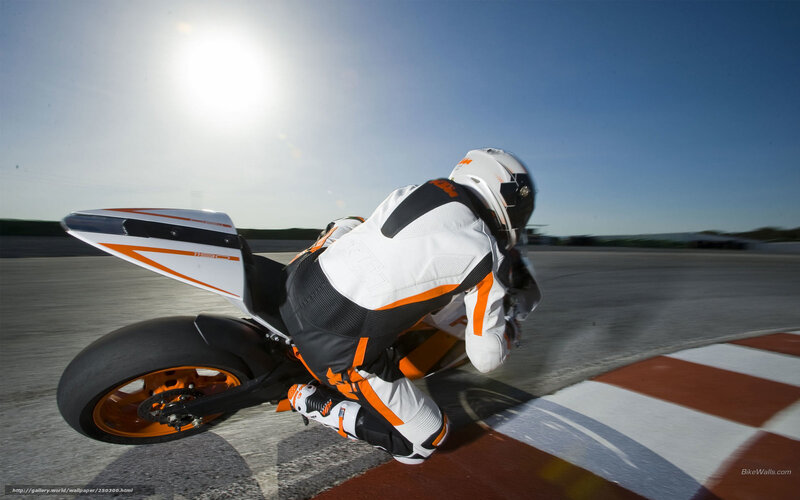 Motorcycle racer on track