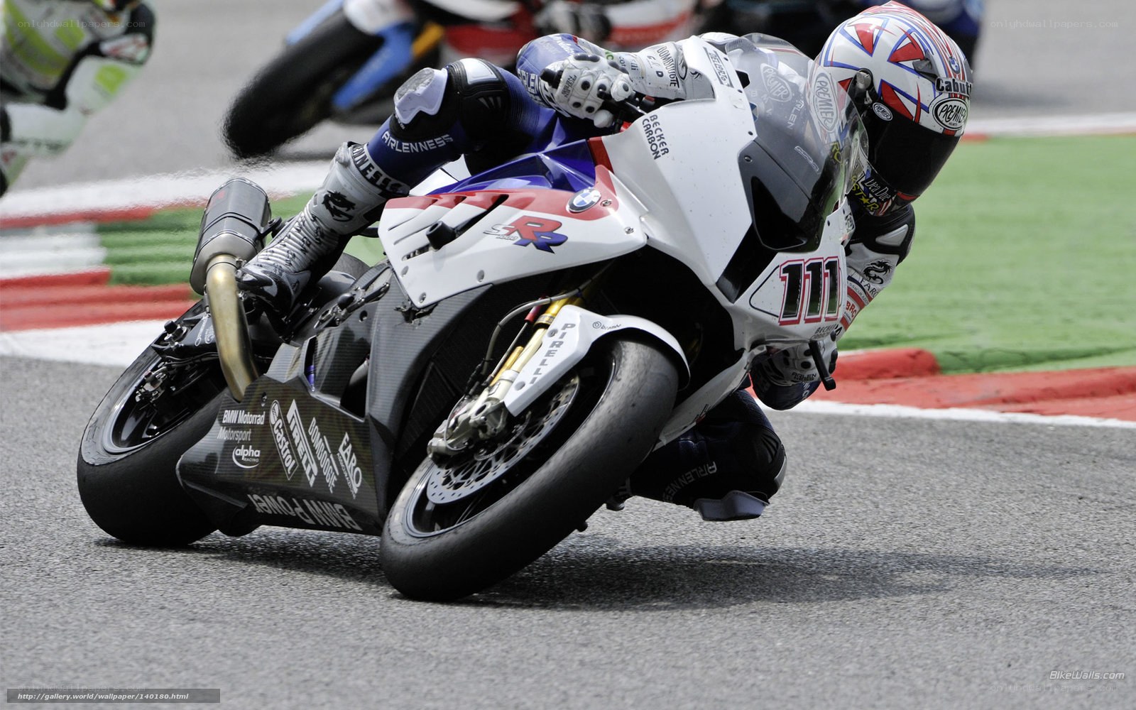 motorcycle racer on track
