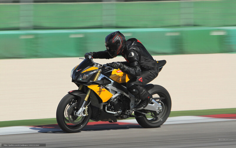 Motorcycle racer on track