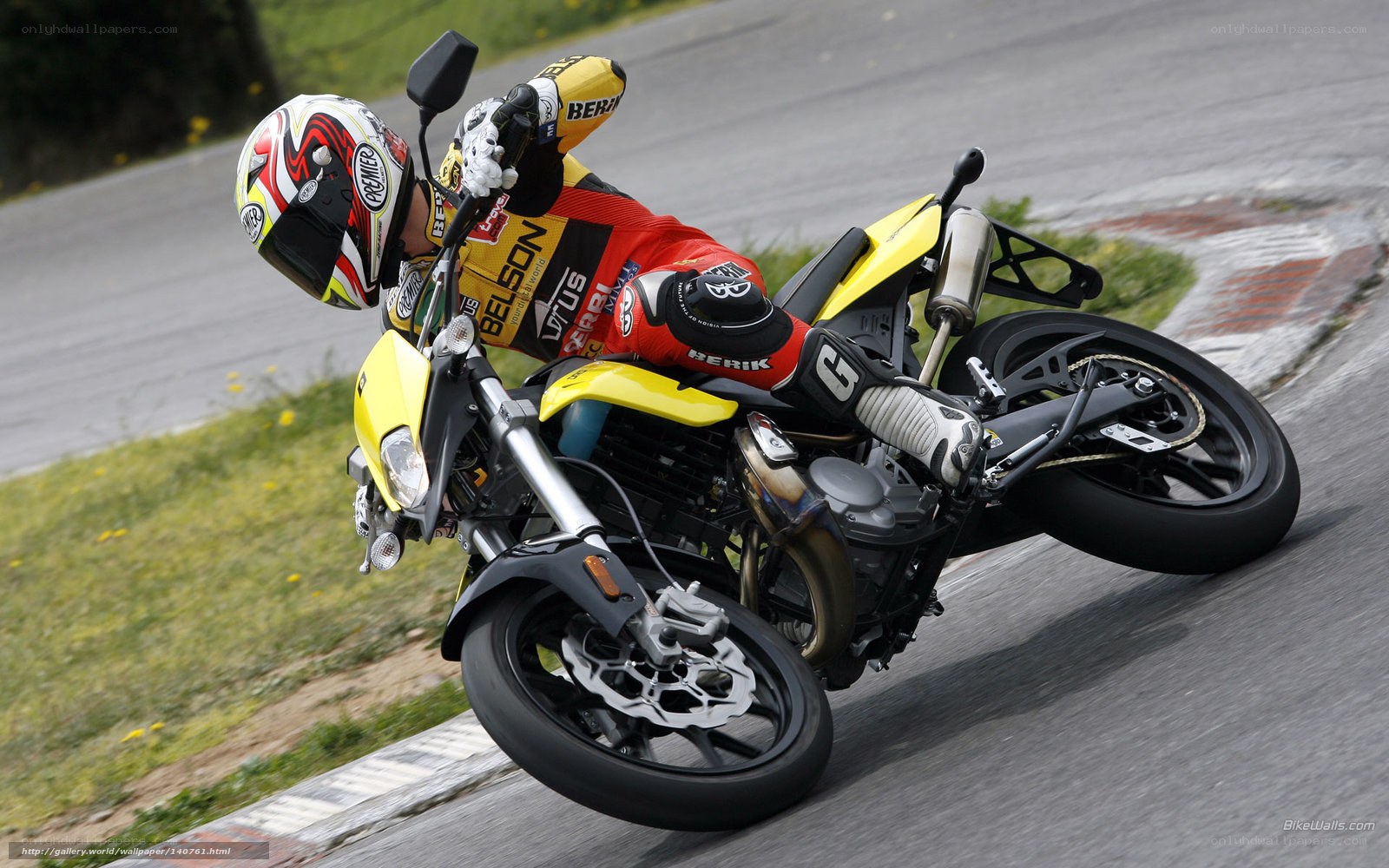 motorcycle racer on track