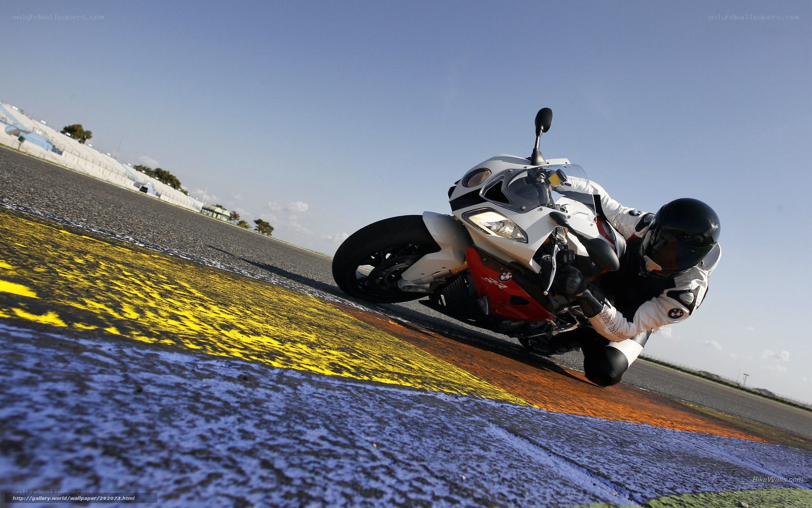 Motorcycle racer on track