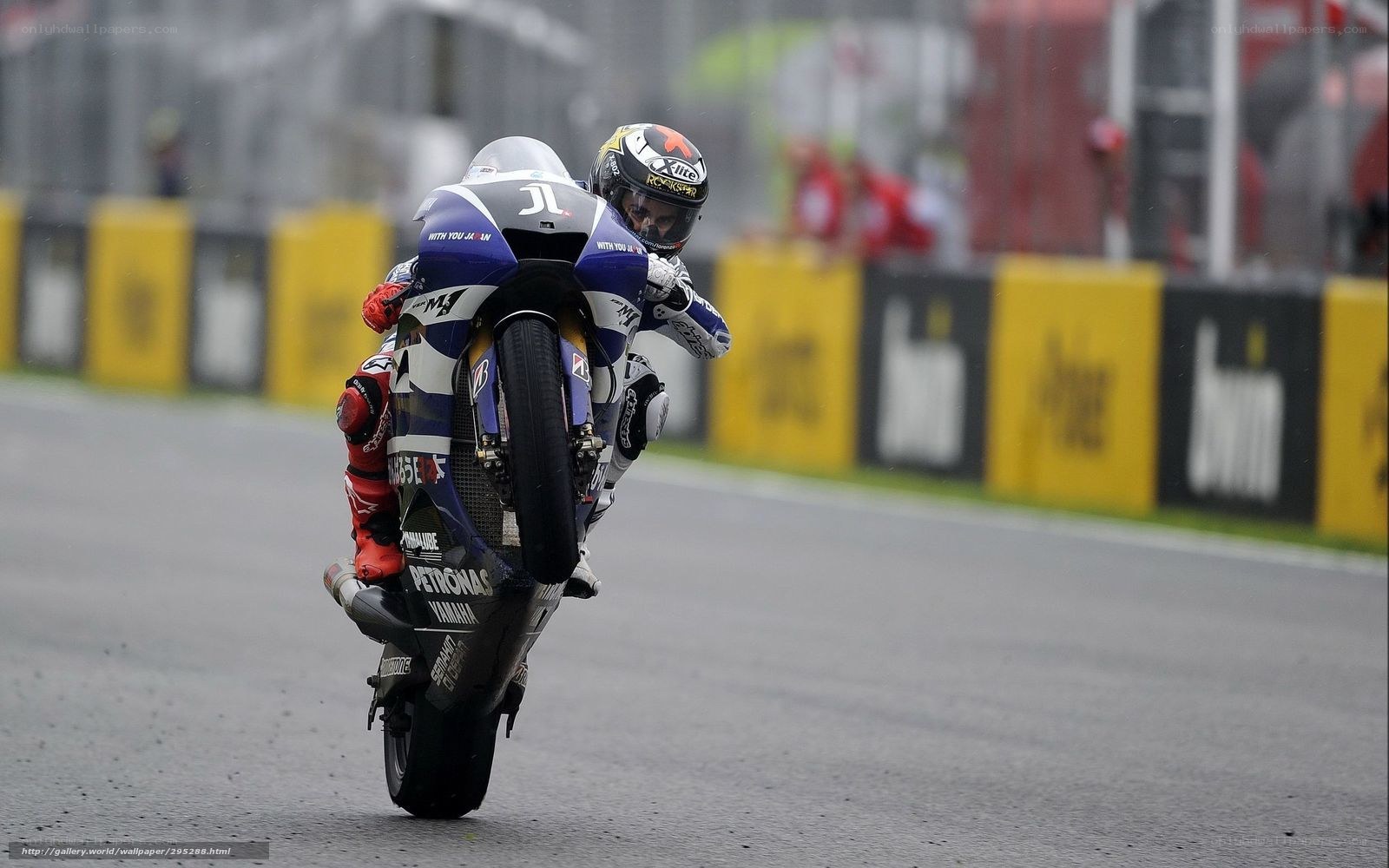 motorcycle racer on track