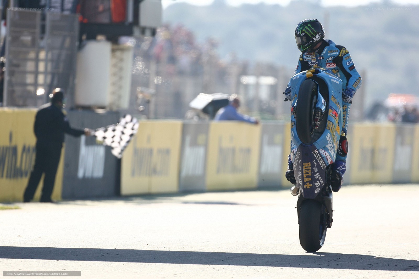 motorcycle racer on track
