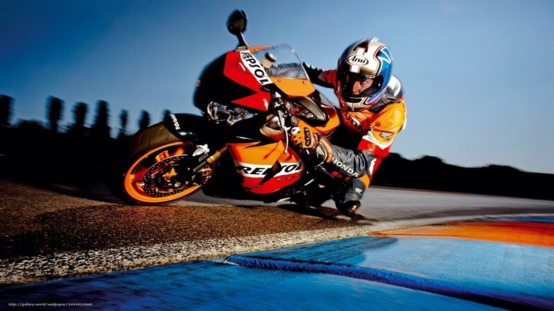 motorcycle racer on track