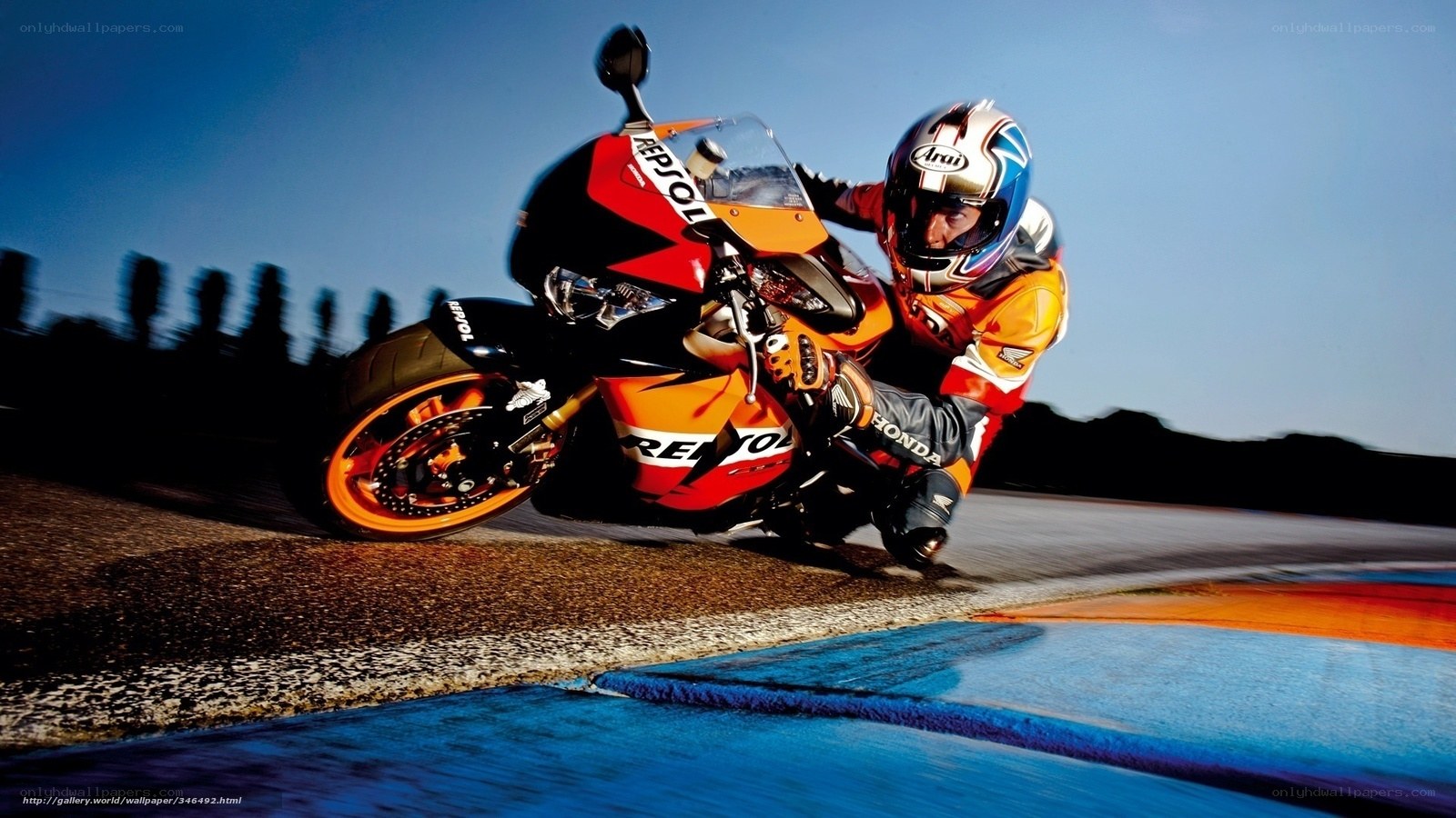motorcycle racer on track