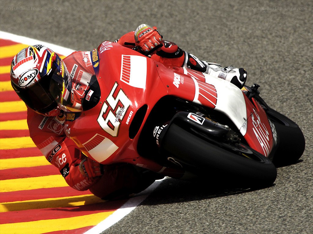 motorcycle racer on track