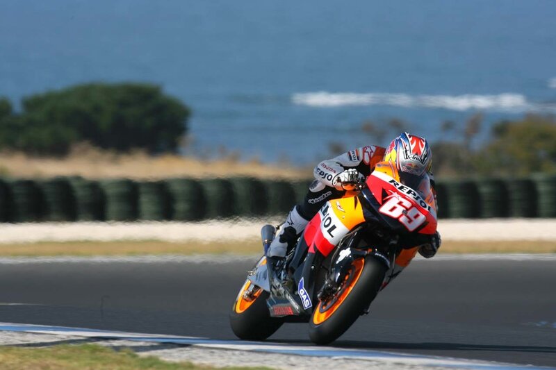 motorcycle racer on track