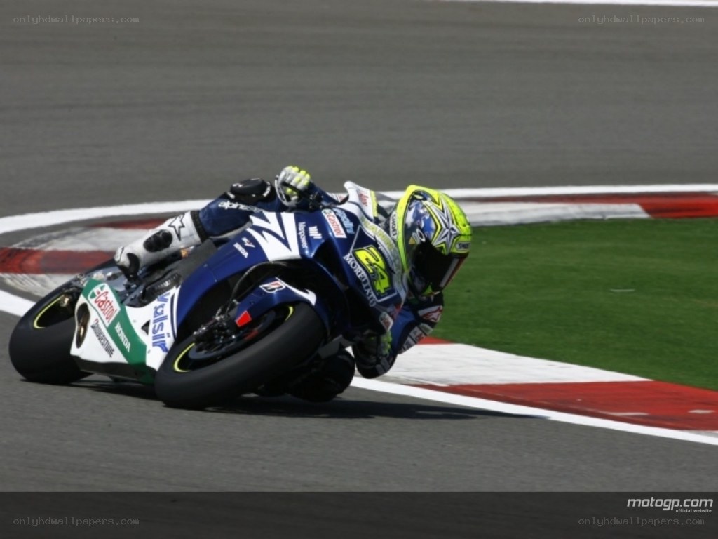 motorcycle racer on track