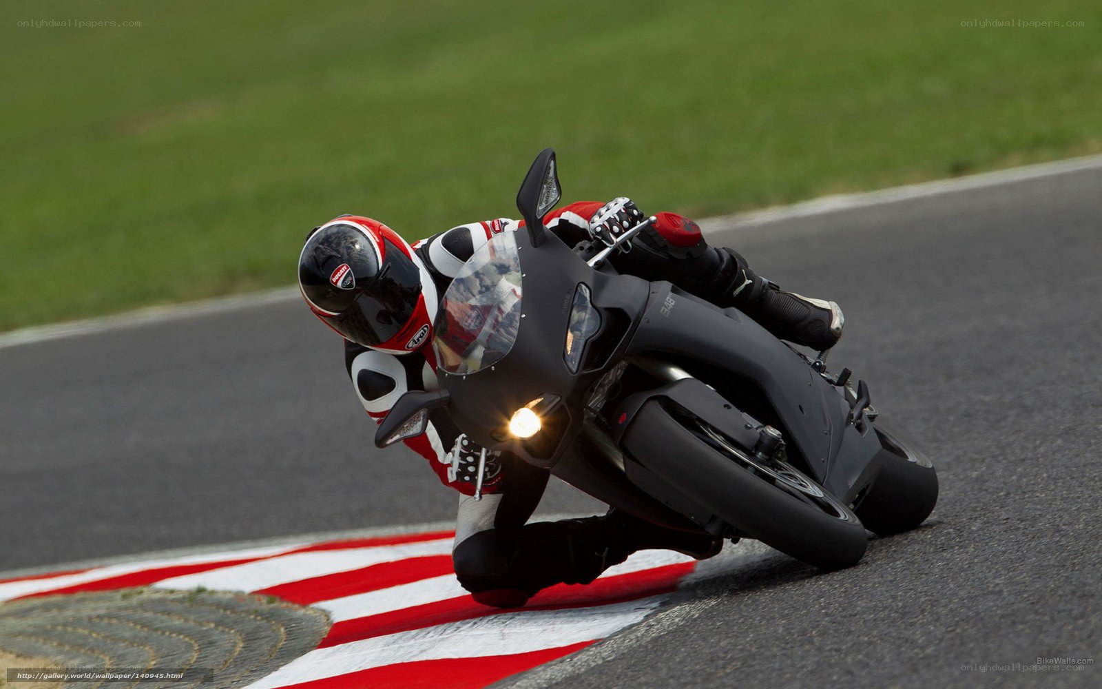 motorcycle racer on track