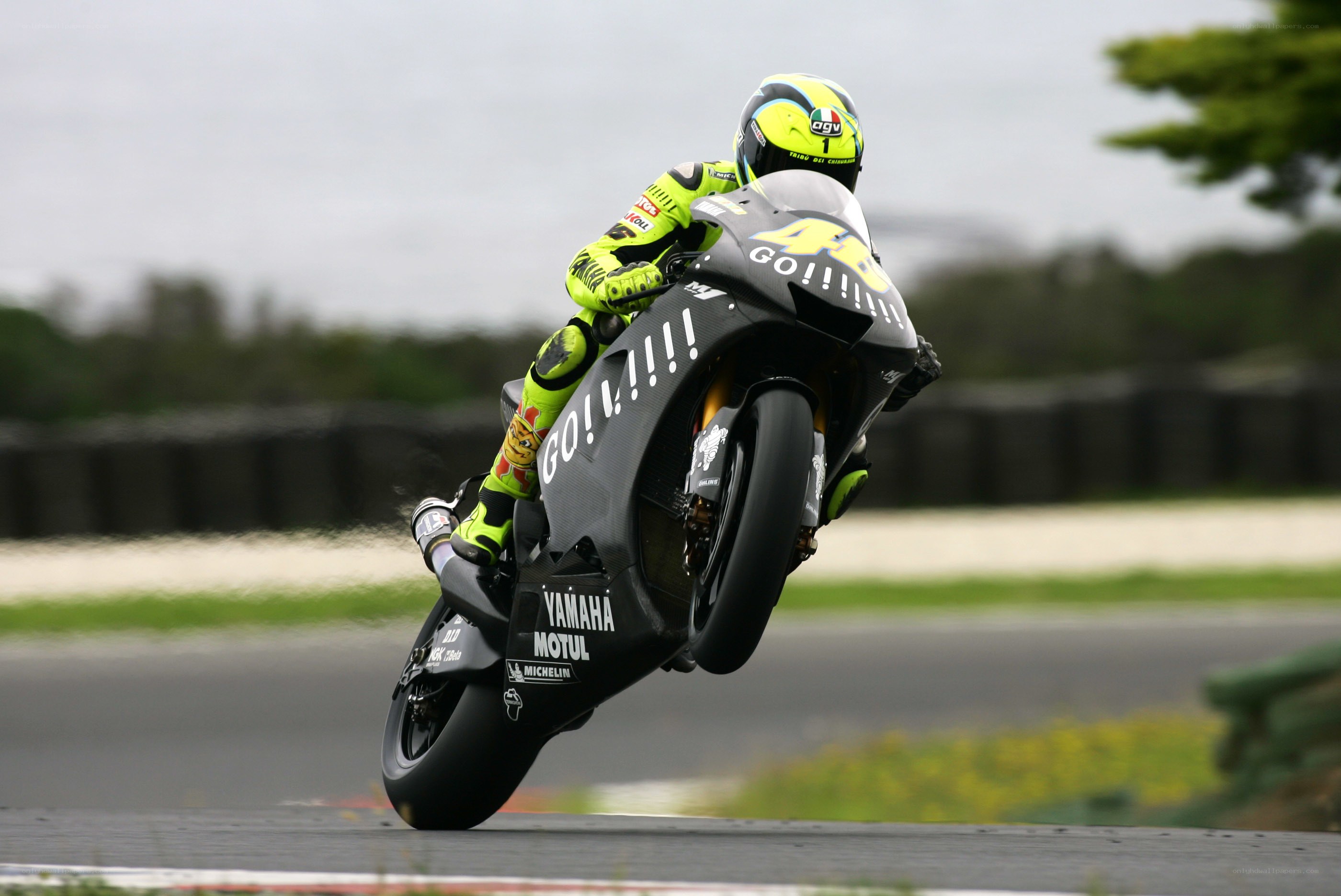 motorcycle racer on track