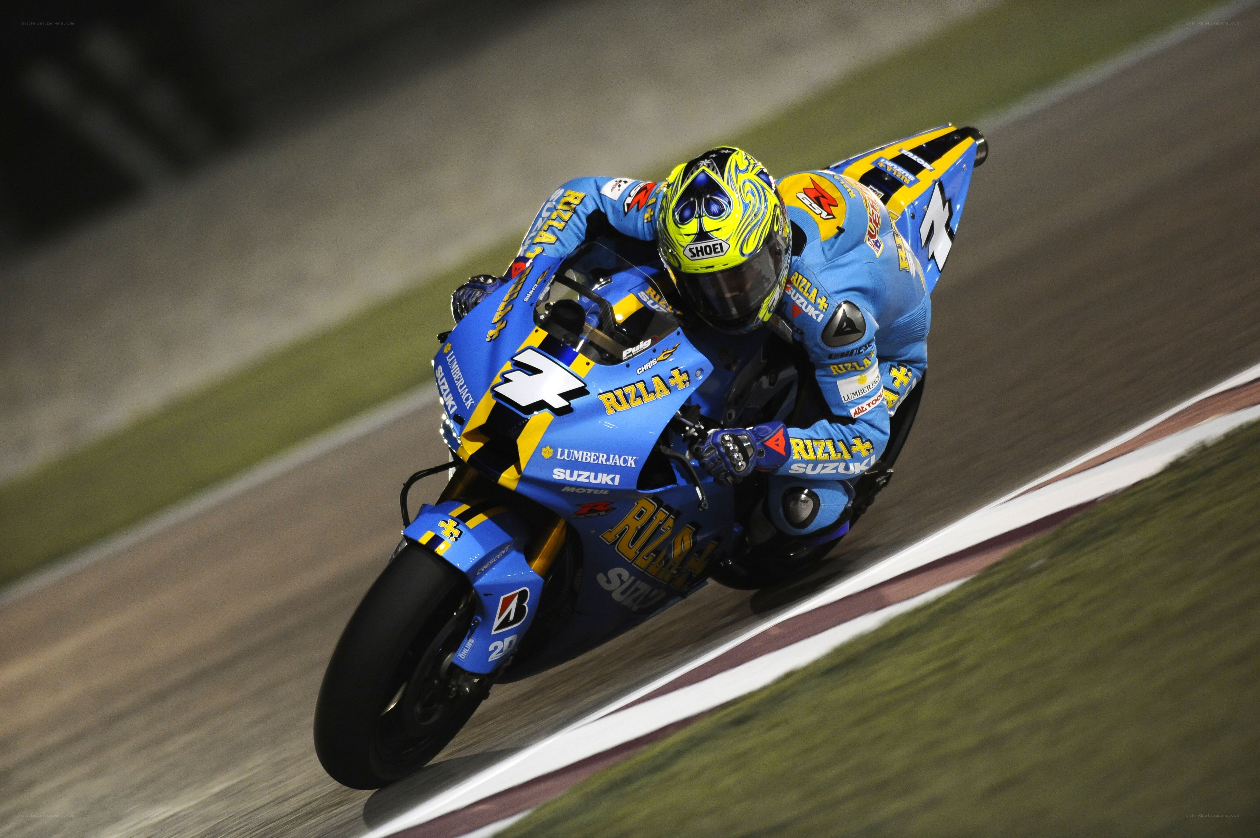 motorcycle racer on track