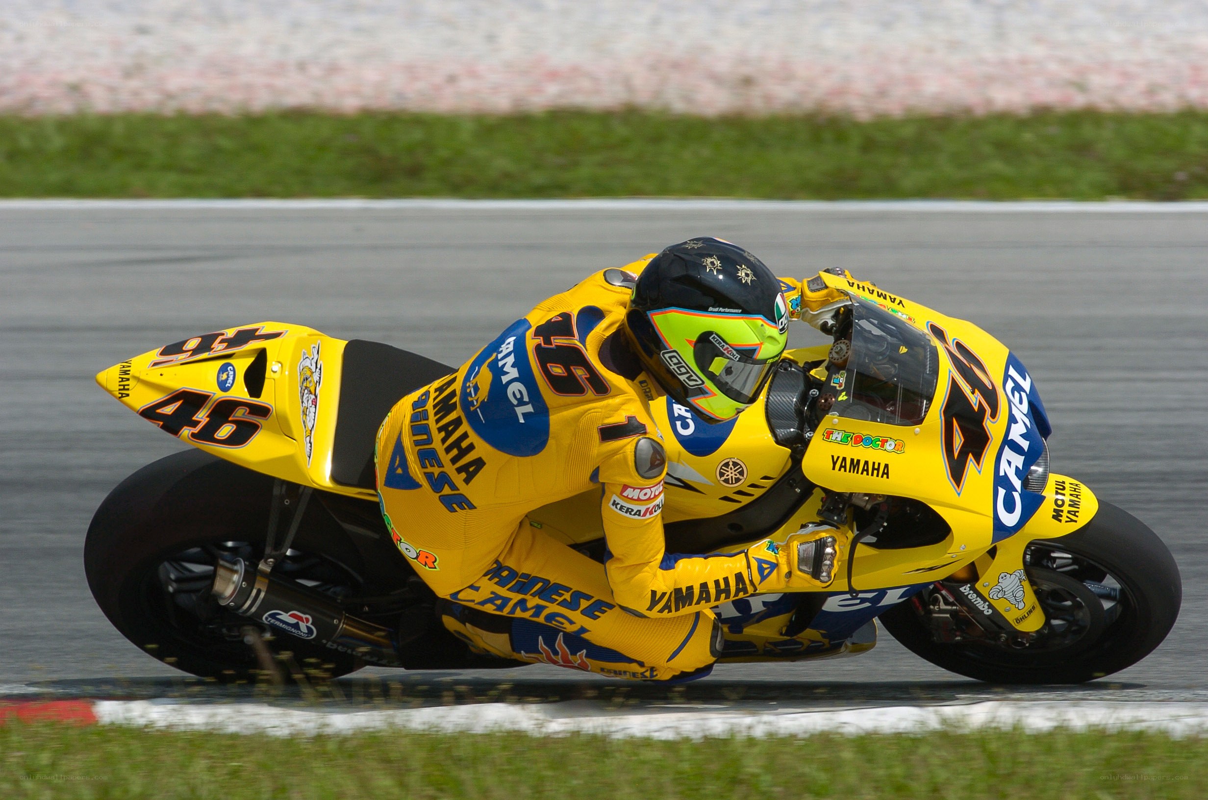 motorcycle racer on track