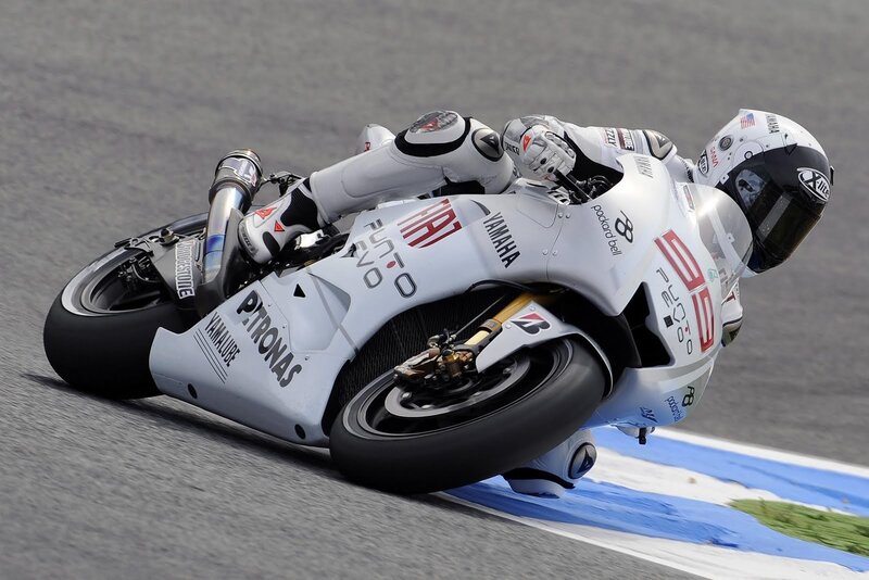 motorcycle racer on track