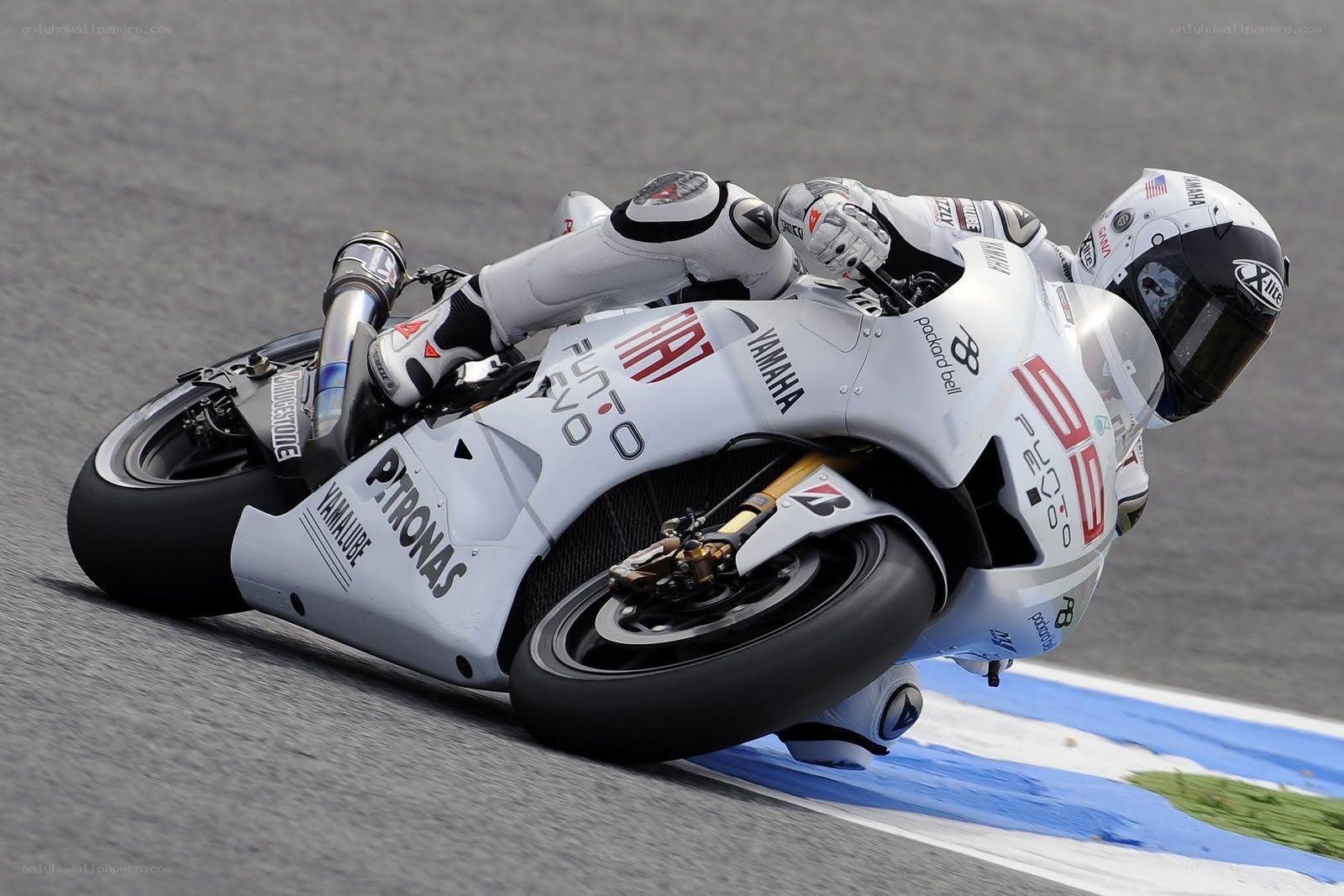 motorcycle racer on track