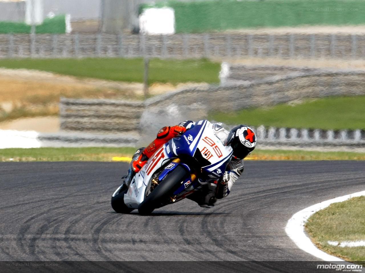 motorcycle racer on track