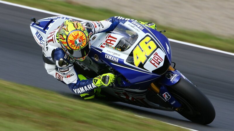 motorcycle racer on track
