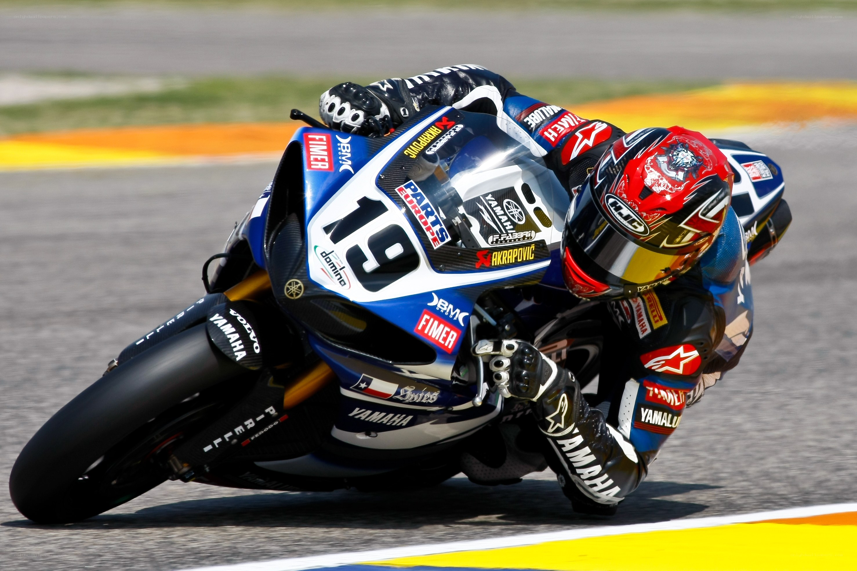 motorcycle racer on track