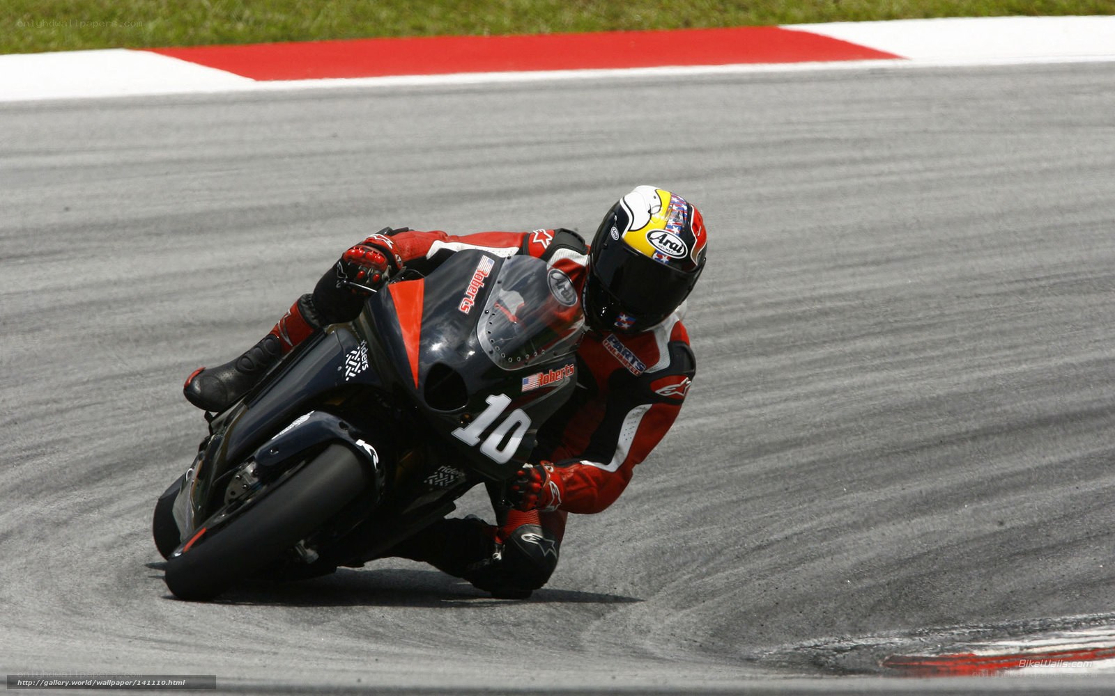 motorcycle racer on track
