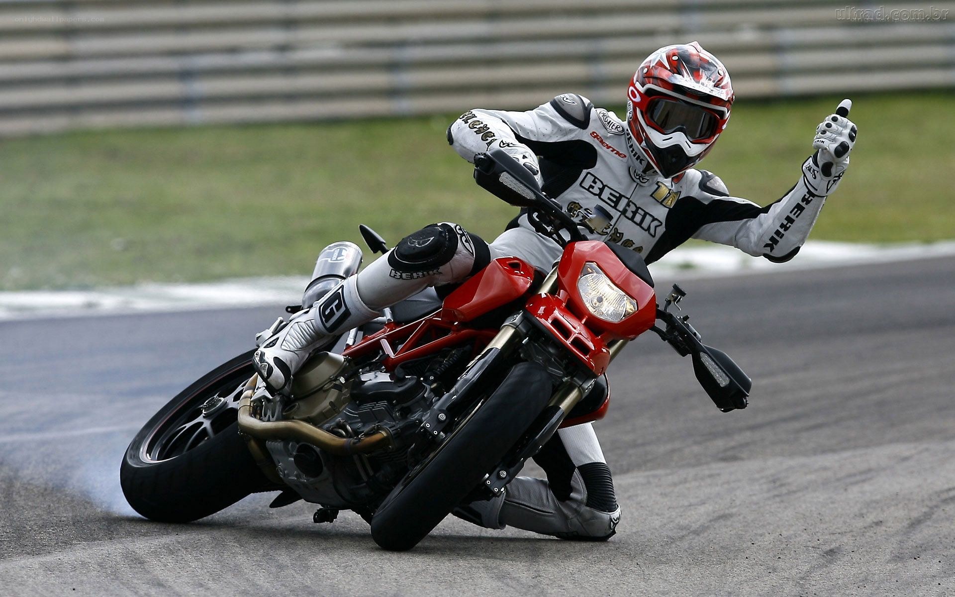 motorcycle racer on track