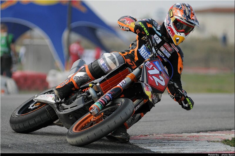 motorcycle racer on track