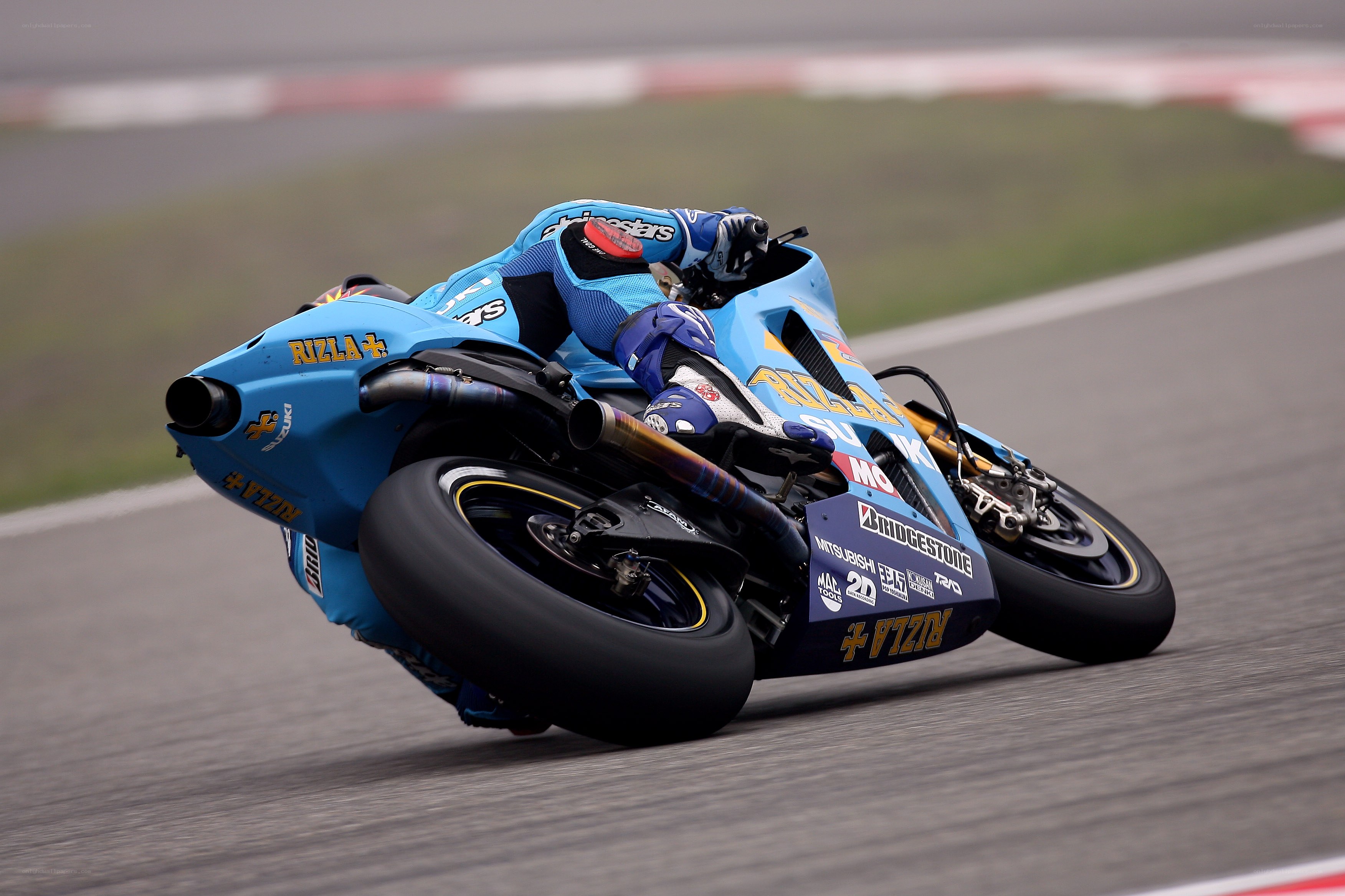motorcycle racer on track