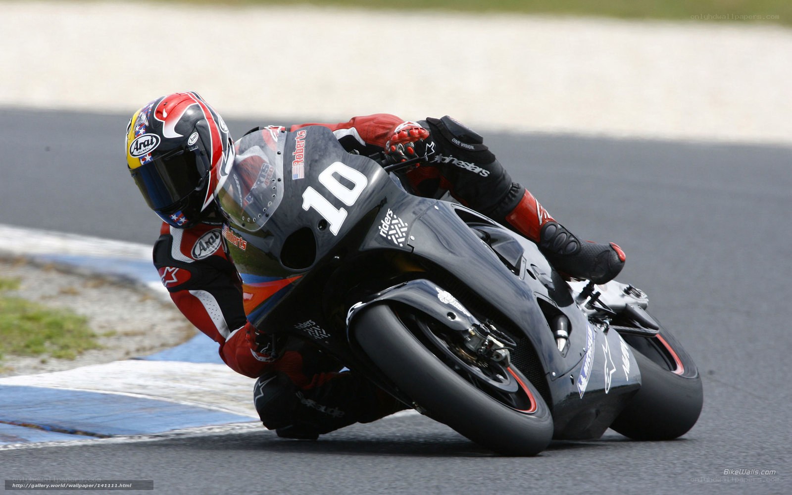 motorcycle racer on track