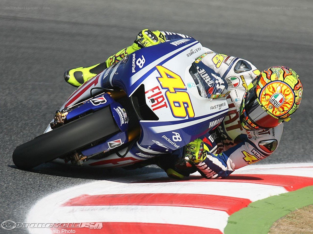 motorcycle racer on track