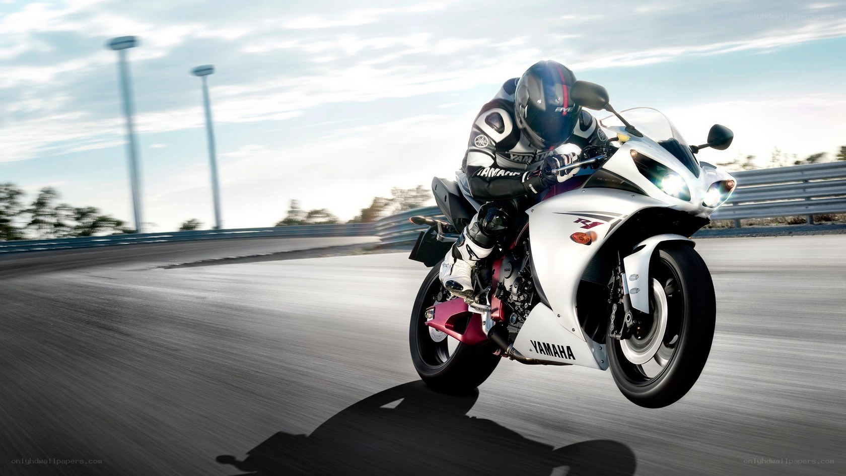 motorcycle racer on track