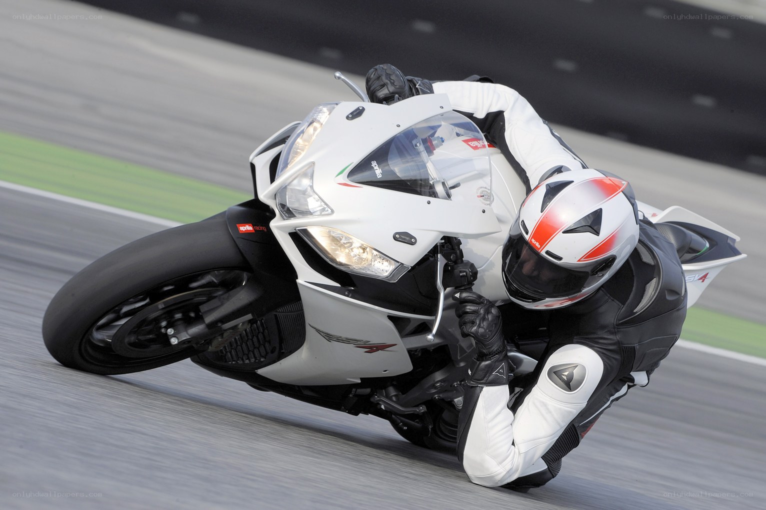 motorcycle racer on track